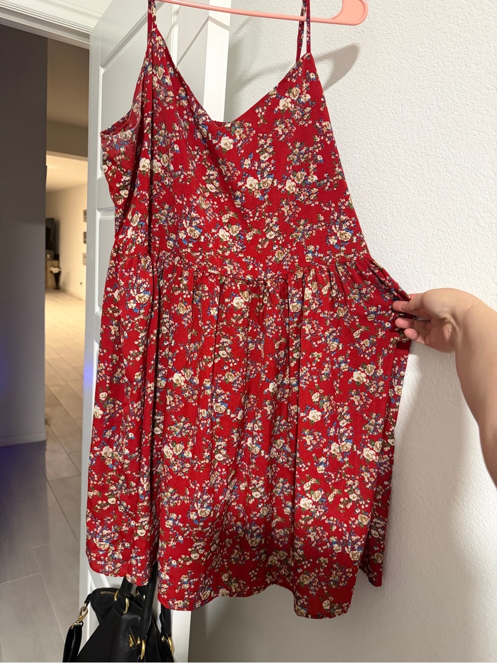 Red Floral Spaghetti Strap Sundress mini 2x